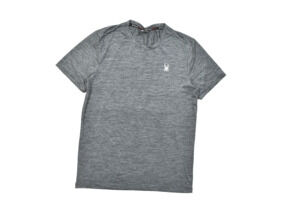 Spyder Active Mens Gray T-Shirt Crew Neck Athletic T-Shirt Size M
